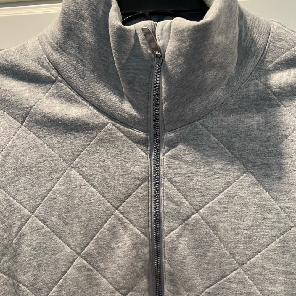Lululemon Quilted Quarter Zip Pullover Sweater with Thumbholes